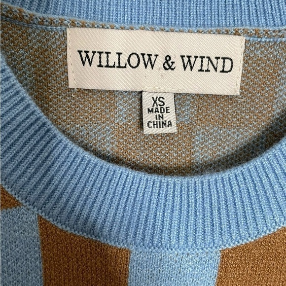 Willow & Wind Grid Plaid Dress XS Bodycon Cut Out Back - Picture 3 of 4